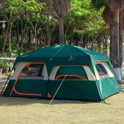 Miniatura 4 de KTT Extra Large Tent 6-10-12-14 Person(Style-B),Family Cabin Tents,2 Rooms,3 Doors and 3 Windows with Mesh,Straight Wall,Waterproof,Double Layer,Big