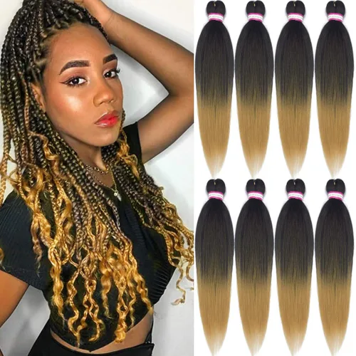 Miniatura 90 de Extensiones de cabello para trenzar preestiradas, color negro, 12 pulgadas, 8 paquetes de cabello natural para trenzar, fácil trenza, ajuste de agua