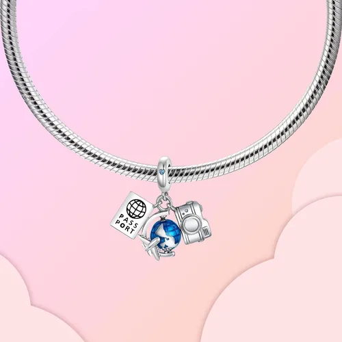 Miniatura 92 de LUXILLA Abalorio de plata de ley 925 para madre, hija, abuela, para familia, amor, madre, hija, abuela, para pulseras, collares, dijes, abalorios