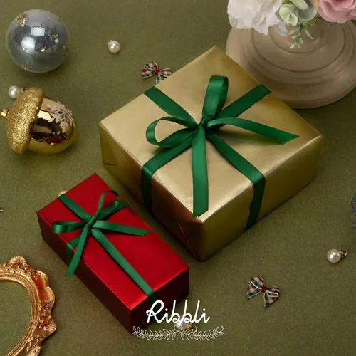 Miniatura 154 de Ribbli - Cinta de satén de doble cara dorada, 1/2 pulgada x 25 yardas, uso para ramo de lazos de manualidades, envoltura de regalos, decoración