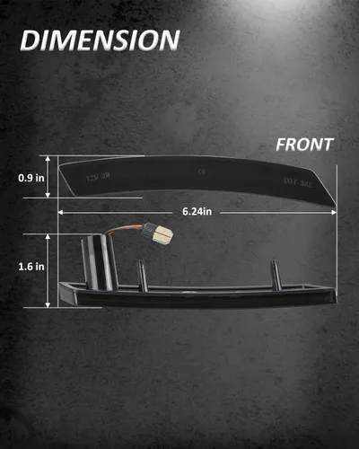 Miniatura 6 de Bestview Conjunto de luz de marcador lateral compatible con MINI Cooper R55 R56 R57 R58 R59 R60 R61 2007-2015, lámparas ámbar de guardabarros