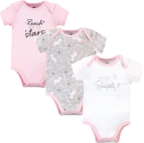 Miniatura 60 de Hudson Baby baby-girls Cotton Bodysuits 3-pack