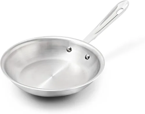 Miniatura 8 de All-Clad D3 - Juego de sartenes de acero inoxidable de 3 capas, 10,12 pulgadas, seguro para inducción, horno y asador hasta 600°F, sartenes