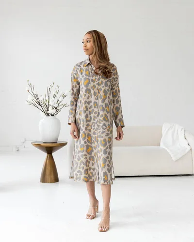 Miniatura 3 de The Drop Vestido con estampado de guepardo crema irlandés para mujer por victoriouslogan