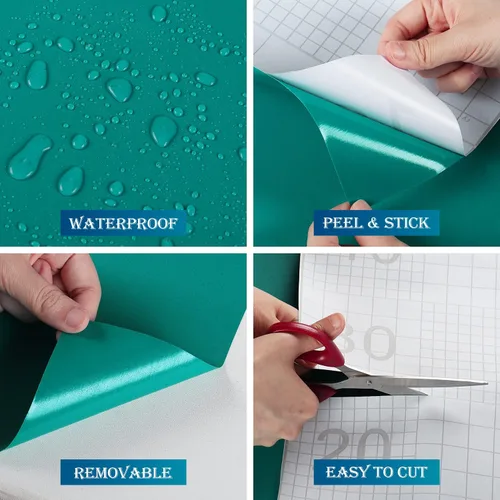 Miniatura 4 de FunStick Papel Tapiz Amarillo Brillante Adhesivo y Despegable para Dormitorio de Niños Papel de Contacto Amarillo Mate Despegar y Pegar Papel Tapiz