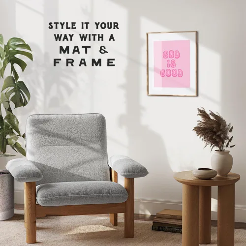 Miniatura 6 de Decoración de pared cristiana preppy rosa - Decoración de pared estética de Dios es bueno para mujeres, mujer, niñas adolescentes - Regalos
