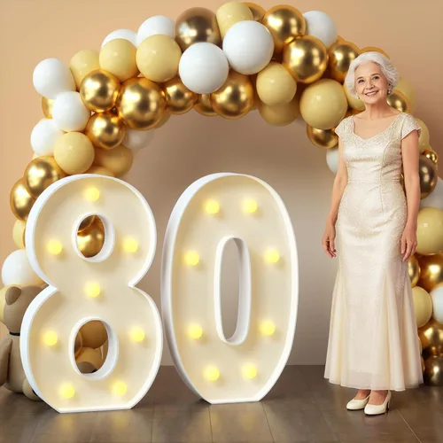 Miniatura 57 de imprsv Letras de marquesina iluminadas, letras de mosaico de 1.2 m con luz para decoración de baby shower, graduación, gran J para decoraciones