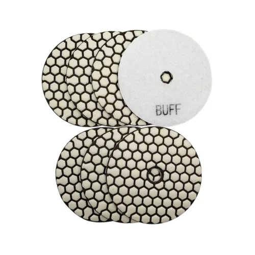 Miniatura 10 de SHDIATOOL Almohadillas de pulido de diamante seco de 4 pulgadas, grano 50, almohadillas de lijado de diamante, almohadillas de pulido para granito