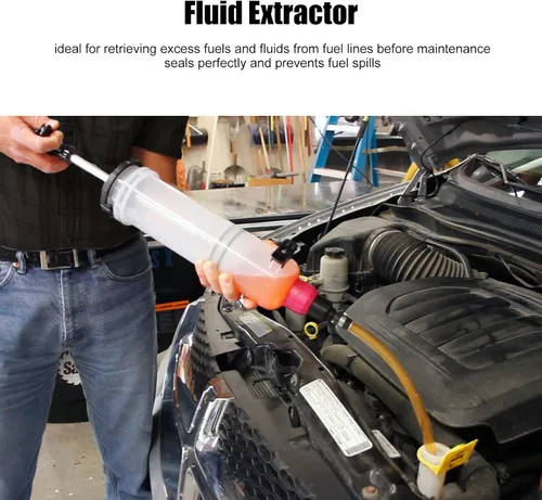 Miniatura 3 de Extractor de líquidos automotriz, bomba extractora manual de fluidos de 1.5L, jeringa de cambio de aceite con manguera, bomba de llenado
