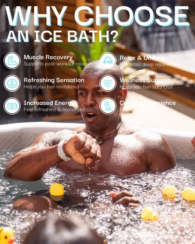 Miniatura 6 de Bañera de hielo octogonal inflable para atletas, bañera de inmersión fría extragrande para recuperación, enfriador de agua compatible con tapa