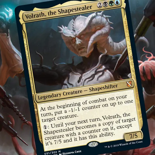 Miniatura 5 de Magic: The Gathering Commander 2019 Mazo Amenaza Sin Rostro Mazo de 100 Cartas Listo para Jugar 3 Comandantes Foil