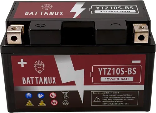 YTZ10S-BS Batería y batería de motocicleta, sellada SLA/AGM 12V8.6Ah ATV/UTV/Moto de nieve/moto de moto, batería sin mantenimiento y sin