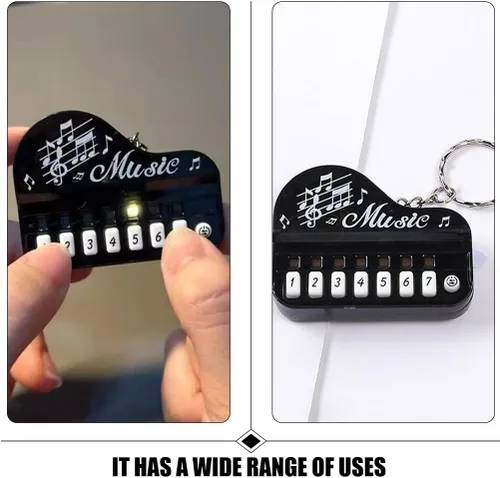 Miniatura 3 de LIFKOME Llavero colgante de piano, 2 piezas, llavero de teclado de piano, mini instrumento musical, colgante para decoración de mochila y bolso