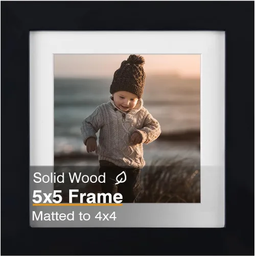 Miniatura 79 de KINLINK 3.5x5 Picture Frame, Ash Black Solid Wood Frame with Plexiglass for Table Top and Wall Mounting, Photo Frame for Horizontal or Vertical