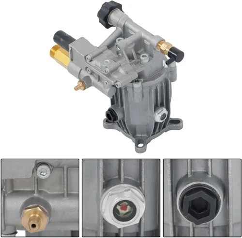 Miniatura 2 de findmall Bomba de lavado a presión MAX 3000 PSI, 2.5 GPM, bomba de arandela de eje 3/4