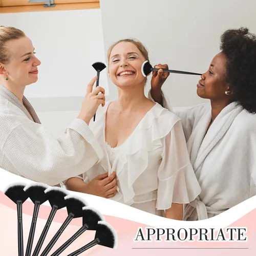 Miniatura 5 de Ziliny 12 piezas de cepillo facial suave para colorete, cepillo de maquillaje, aplicador de ácido, herramientas cosméticas multiuso para máscara