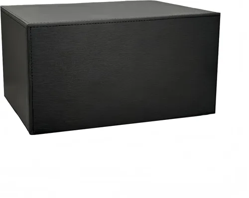 Miniatura 6 de Organizador de escritorio de cuero de 3 cajones con soporte para archivos A4, caja de almacenamiento modular apilable para suministros de oficina
