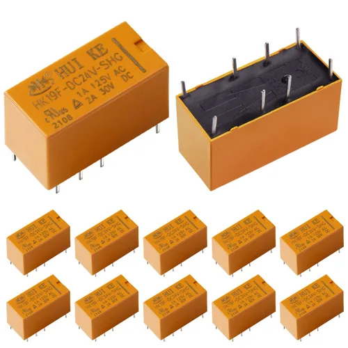Miniatura 11 de 12 unids DPDT Relé DC 3V bobina 8 Pin 2NO 2NC Mini PCB Power Relés HK19F-3V