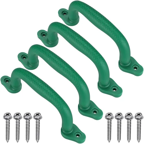 Miniatura 10 de SELEWARE Asas de seguridad naranjas para patio de recreo, asas de plástico antideslizantes para patio de juegos para niños para interiores y Naranja
