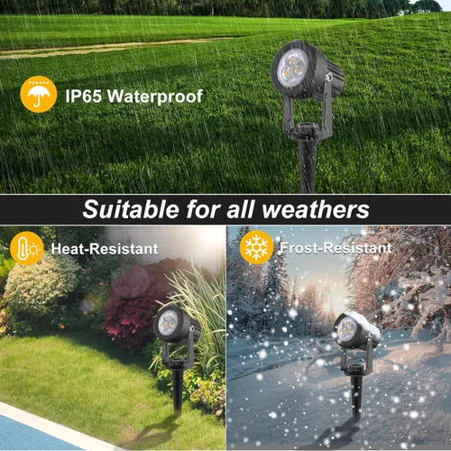 Miniatura 6 de Luces solares para exterior, focos de paisaje IP65 impermeables con cable de 3m, luces de pared para exterior con encendido y apagado automático