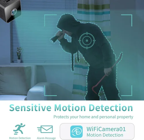 Miniatura 8 de Minicámara inalámbrica 2026 Actualización 1080P Cámara pequeña de seguridad para el hogar WiFi Micro Nanny Cam con detección de movimiento