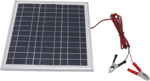 Miniatura 4 de Acouto : 50W Portable Solar Panel Monocrystalline Silicon Solar Panel with 9.8FT Cable 18V Red and Black Battery Clips RV Camping Hiking with Battery
