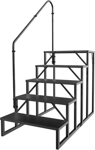 Miniatura 9 de Escalera de escalón, taburete con asa, escalera de piscina resistente sobre el suelo, 660 libras, escalones de cámper al aire libre, escaleras