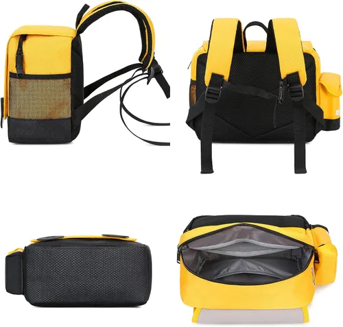 Miniatura 8 de Mochila para niños pequeños, preescolar, autobús, bolsa de libros 3D para jardín de infantes con lonchera aislante