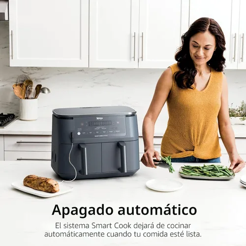 Miniatura 7 de Ninja Freidora de aire Foodi con termómetro Smart Cook Freír al aire 6 en 1, asar, hornear, deshidratar y más DualZone™ Match Cook & Smart