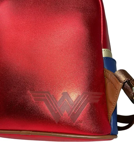 Miniatura 4 de Loungefly Wonder Woman DC Comics Cosplay - Bolso de hombro con doble correa para mujer, Rojo