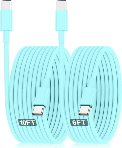 Miniatura 8 de Hzevn Cable de carga USB C de 60 W para MacBook Pro/Air y iPhone 16/15 Pro Max, certificado MFi 20V/3A, cable de carga súper rápido de 6 pies + 10