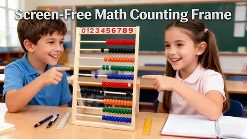 Miniatura 4 de MAGIKON Marco de números de madera para contar, ábaco de 10 filas para niños que aprenden matemáticas (11-1/2 pulgadas)