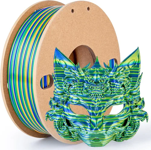 Miniatura 44 de Filamento de seda PLA para impresora 3D Filamento de seda PLA de triple color 1.75mm Filamento para impresión 3D Compatible con la mayoría de Tri