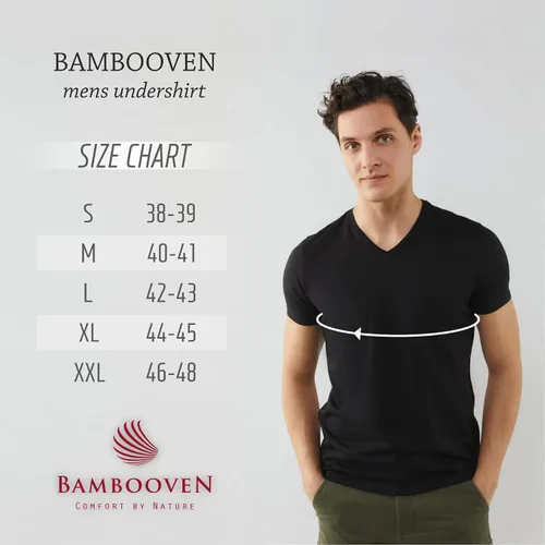 Miniatura 7 de BAMBOOVEN Camisetas para hombre de rayón hechas de bambú, ajuste moderno, camiseta interior que absorbe la humedad, cuello redondo, camisetas