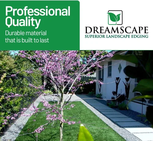 Miniatura 5 de Dreamscape YardEdge Kit de aluminio para bordes de paisaje, 12 tiras, 6 pies cada una (72 pies en total), pintura Duraflex negra, borde de Negro