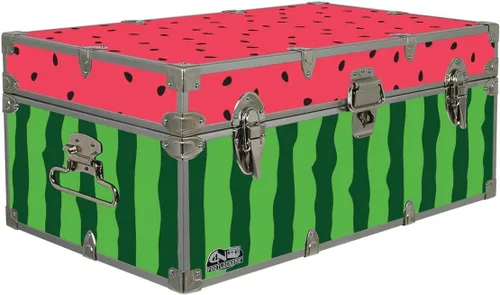 Miniatura 5 de C&N Footlockers Maletero de almacenamiento de diseño, temas de alimentos, 32 x 18 x 13.5 pulgadas, duradero y construido para durar, con cerradura