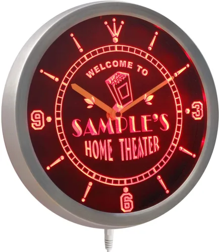 Miniatura 3 de AdvPro ncph-tm - Reloj de pared LED de neón con letrero de cerveza, diseño de barra de nombre personalizado para cine en casa