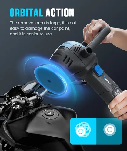 Miniatura 3 de Mini pulidora, 2 pulgadas/3 pulgadas 750 W búfer de coche con orbital aleatorio de 0.472 in, mejora la eficiencia de trabajo en un 35%, con 16