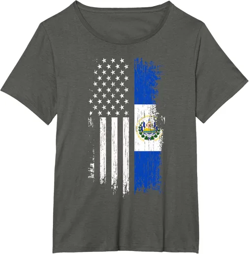 Miniatura 67 de Camiseta de la bandera de Estados Unidos salvadoreño - Camiseta de El Salvador USA