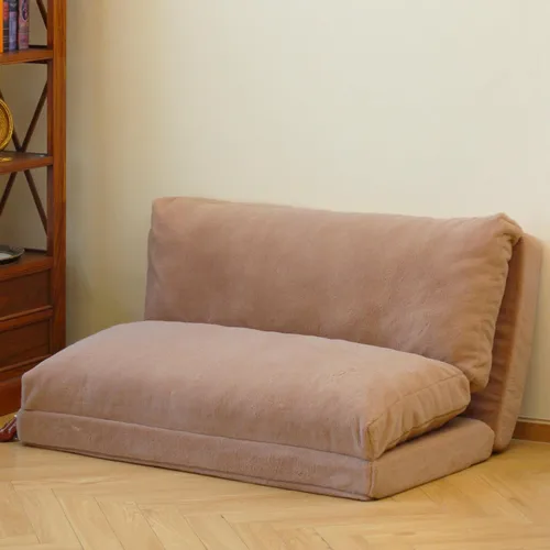 Miniatura 21 de N&V Sofá cama plegable tipo bolsa de frijoles, sofá cama plegable con relleno de espuma, incluye funda extraíble y lavable a máquina, suave forro