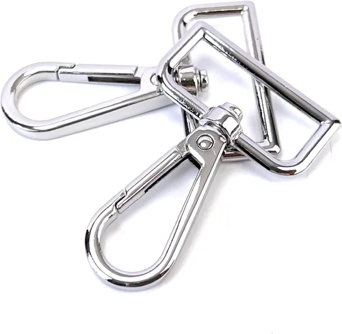 Miniatura 12 de 10 piezas de cierre giratorio de langosta con anillo en D, ganchos de presión para puerta de empuje, clips de gatillo para bolso y llavero Bronce