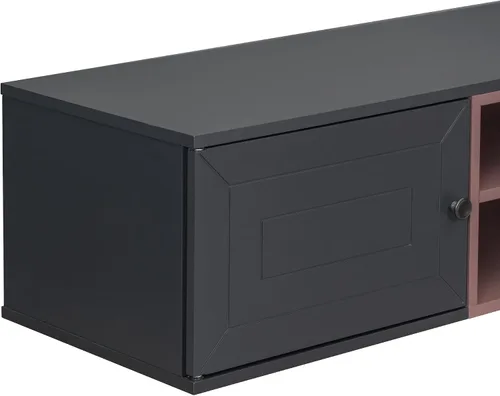 Miniatura 5 de YardGo Soporte flotante de TV para televisores de hasta 65 pulgadas, armario de TV montado en la pared con 2 puertas magnéticas y 2 estantes