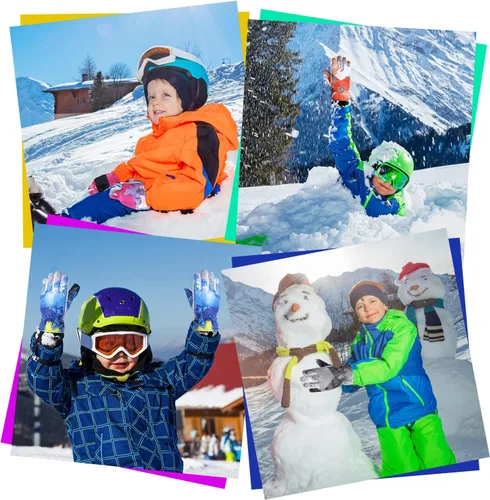 Miniatura 7 de UTTPLL Guantes de nieve impermeables para niños, guantes de esquí deportivos, guantes de invierno cálidos para niños, guantes de snowboard al aire