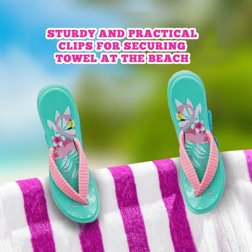 Miniatura 3 de PERFORMORE Clips para toallas de playa, paquete de 2, clips portátiles para toallas, clips de seguridad para sillas de playa, terraza, patio, Correa