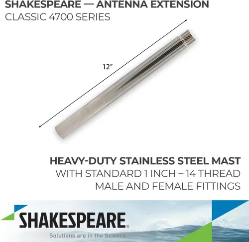 Miniatura 2 de Shakespeare 4700-1 mástil de extensión de acero inoxidable resistente de 1