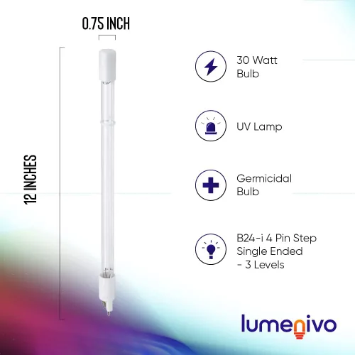Miniatura 2 de lumenivo Lámpara de repuesto para purificador de agua de luz UV de 30 W para sistema de filtro de agua Aquasana para toda la casa, filtro de lámpara