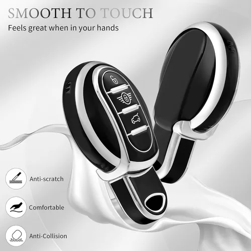 Miniatura 3 de OFFCURVE Funda para llavero BMW Mini, compatible con BMW Mini Cooper S D SD F56 F55 F54 F57 F60 R55 R55 R56 R57 R58 R59 R60 S Roadster Smart Key Fob