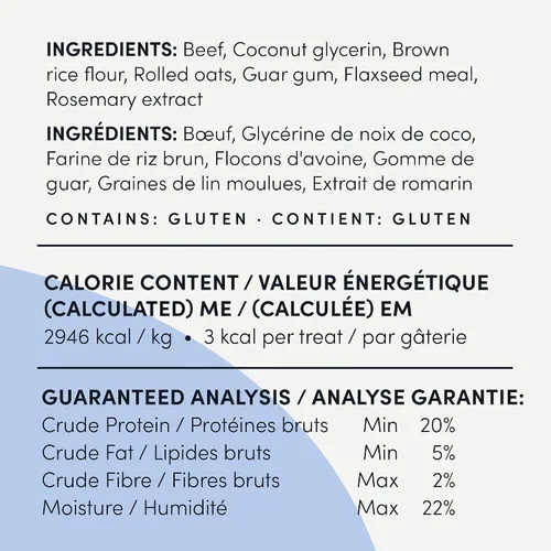 Miniatura 8 de Crumps' Naturals Mini entrenadores de carne de res semi húmeda 4.7oz