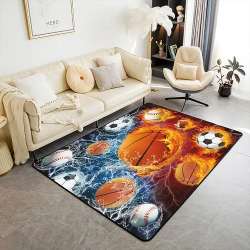 Miniatura 42 de Erosebridal Alfombra de área con tema Groovy de los 70 para sala de estar y dormitorio, alfombra retro con símbolo de paz antideslizante, alfombra