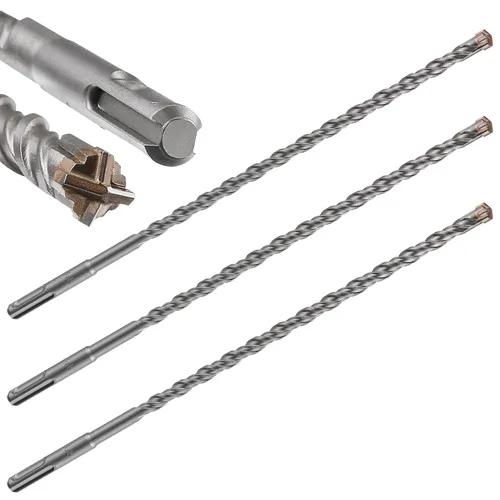 Miniatura 11 de Wensilon Kit de brocas para hormigón de 8 pulgadas, material de carburo de doble rosca de tipo cruzado, adecuado para hormigón, ladrillo, paredes